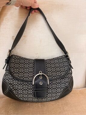 Coach 6808 Vintage SoHo Black leather signature shoulder bag